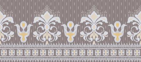 Afrikaanse ikat paisley borduurwerk. batik textiel Afrikaanse ikat naadloos patroon digitaal vector ontwerp voor afdrukken Saree kurti Borneo kleding stof grens borstel partij slijtage