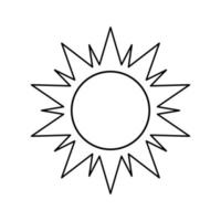 zon icoon vector. gemakkelijk minimaal modern ontwerp voor Sjablonen, afdrukken, web, sociaal media berichten vector