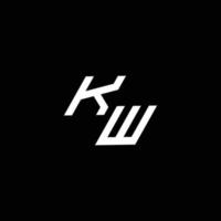 kw logo monogram met omhoog naar naar beneden stijl modern ontwerp sjabloon vector