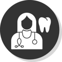 vrouw tandarts vector icoon ontwerp