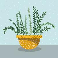 mooie kamerplant in pot vector