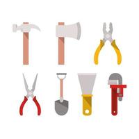 bouwgereedschap set items vector