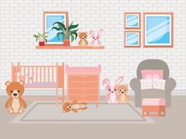 mooie baby slaapkamer achtergrond vector