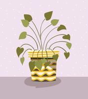 mooie kamerplant in pot vector