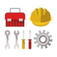 bouwgereedschap set items vector