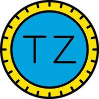 Tanzania wijzerplaat code vector icoon