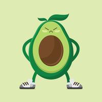 Boos avocado karakter vector