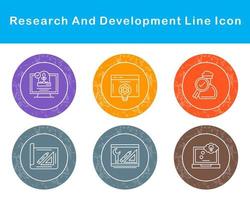 Onderzoek en ontwikkeling vector icoon reeks
