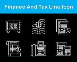 financiën en belasting vector icoon reeks