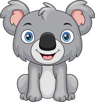 schattige baby koala cartoon zitten vector