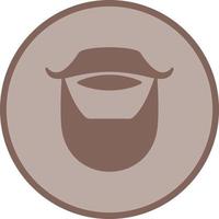 baard en snor vector icoon