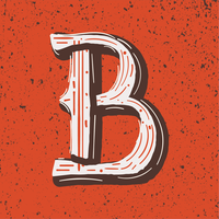 Letter B Grunge-stijl vector