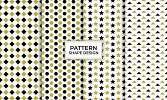 geometrische vorm naadloze patroon set, decoratief behang. vector
