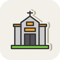 kerk vector icoon ontwerp