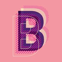 letter B typografie vector