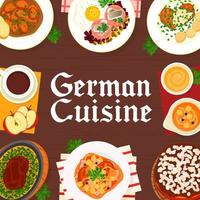 Duitse keuken gerechten menu Hoes ontwerp sjabloon vector