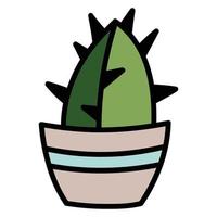 vector illustratie van een helder cactus. vlak, schattig