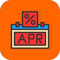 jaar- percentage tarief vector icoon ontwerp