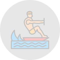 surfing vector icoon ontwerp