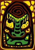 tribal etnisch masker ontwerp. Mexicaans, Indisch, Maya masker. vector