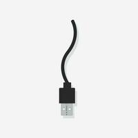 USB gegevens kabel illustratie ontwerp vector. USB kabel icoon vector