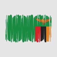 Zambia vlag borstel vector illustratie