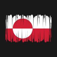Groenland vlag borstel vector illustratie