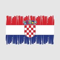 Kroatië vlag borstel vector