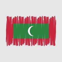 Maldiven vlag borstel vector