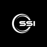 ssi brief logo ontwerp in illustratie. vector logo, schoonschrift ontwerpen voor logo, poster, uitnodiging, enz.