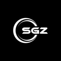 sgz brief logo ontwerp in illustratie. vector logo, schoonschrift ontwerpen voor logo, poster, uitnodiging, enz.
