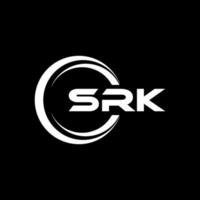 srk brief logo ontwerp in illustratie. vector logo, schoonschrift ontwerpen voor logo, poster, uitnodiging, enz.