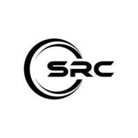 src brief logo ontwerp in illustratie. vector logo, schoonschrift ontwerpen voor logo, poster, uitnodiging, enz.