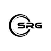 srg brief logo ontwerp in illustratie. vector logo, schoonschrift ontwerpen voor logo, poster, uitnodiging, enz.