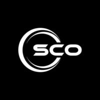 sco brief logo ontwerp in illustratie. vector logo, schoonschrift ontwerpen voor logo, poster, uitnodiging, enz.