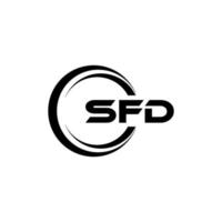 sfd brief logo ontwerp in illustratie. vector logo, schoonschrift ontwerpen voor logo, poster, uitnodiging, enz.