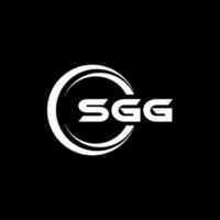 sgg brief logo ontwerp in illustratie. vector logo, schoonschrift ontwerpen voor logo, poster, uitnodiging, enz.