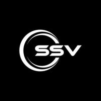ssv brief logo ontwerp in illustratie. vector logo, schoonschrift ontwerpen voor logo, poster, uitnodiging, enz.