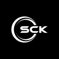 sck brief logo ontwerp in illustratie. vector logo, schoonschrift ontwerpen voor logo, poster, uitnodiging, enz.