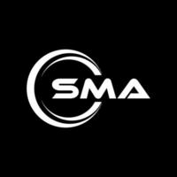 sma brief logo ontwerp in illustratie. vector logo, schoonschrift ontwerpen voor logo, poster, uitnodiging, enz.