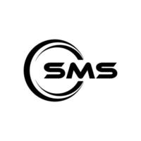 sms brief logo ontwerp in illustratie. vector logo, schoonschrift ontwerpen voor logo, poster, uitnodiging, enz.