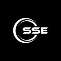 sse brief logo ontwerp in illustratie. vector logo, schoonschrift ontwerpen voor logo, poster, uitnodiging, enz.