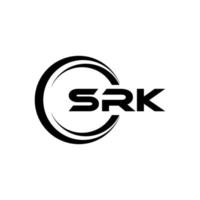 srk brief logo ontwerp in illustratie. vector logo, schoonschrift ontwerpen voor logo, poster, uitnodiging, enz.