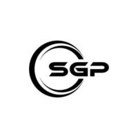 sgp brief logo ontwerp in illustratie. vector logo, schoonschrift ontwerpen voor logo, poster, uitnodiging, enz.