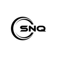snq brief logo ontwerp in illustratie. vector logo, schoonschrift ontwerpen voor logo, poster, uitnodiging, enz.