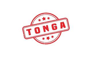 Tonga postzegel rubber met grunge stijl Aan wit achtergrond vector