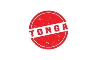 Tonga postzegel rubber met grunge stijl Aan wit achtergrond vector