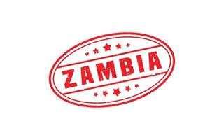 Zambia postzegel rubber met grunge stijl Aan wit achtergrond vector