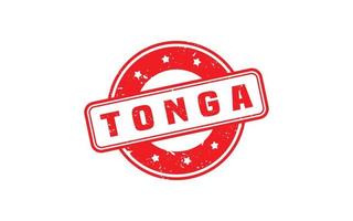 Tonga postzegel rubber met grunge stijl Aan wit achtergrond vector