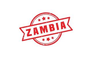 Zambia postzegel rubber met grunge stijl Aan wit achtergrond vector